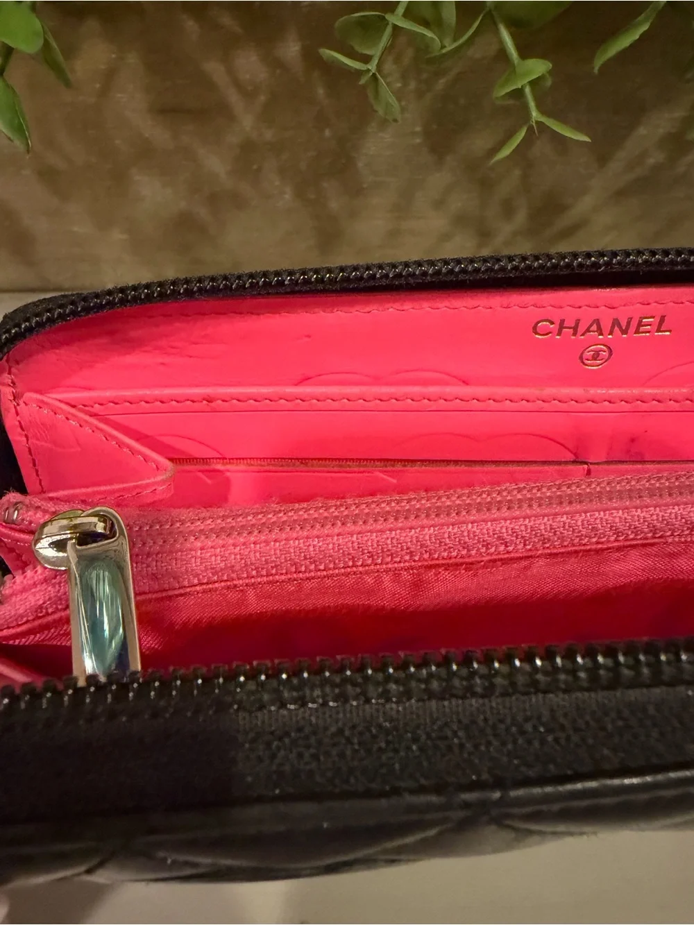 Chanel Cambon Zip Around Wallet